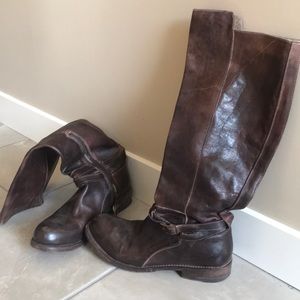 Brown all leather handmade boots by Bedstu size 8